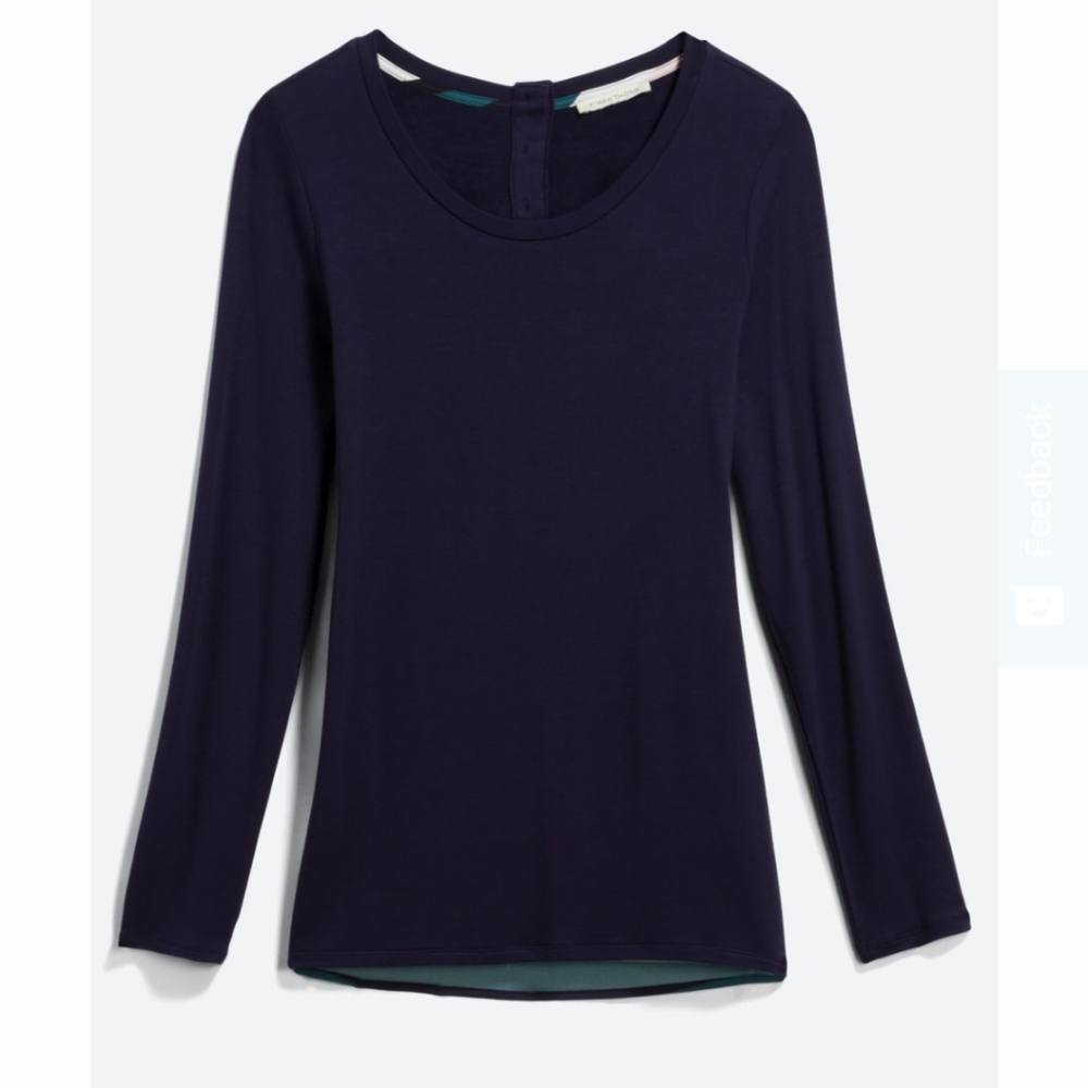 41 Hawthorn Selmin Woven Back Knit Top